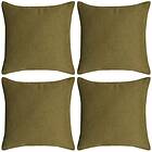 vidaXL Kuddöverdrag 4 st linne-design 80x80 cm grön