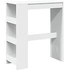 vidaXL Barbord med ställ vit 90x40x103,5 cm konstruerat trä