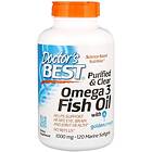 Doctor's Best Purified & Clear Omega 3 Fish Oil, 1000mg 120 marine softgels