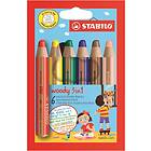 Stabilo Woody 3 In 1 Multifärg 6 Styck