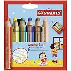 Stabilo Woody 3 In 1 Multi 6 Styck