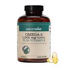 NatureWise Omega-3 fiskolja 1 000 mg vitamin E 180 Softgels