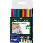 Faber-Castell Märkpenna Multimark permanent M 8-pack