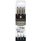 Sakura Pigma Micron 05 fineliner black & grey 3-set