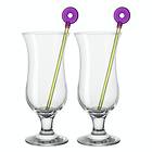 Leonardo Cocktailglas Bar Hurricane 2-pack Drinkglas med drinkpinne 069198