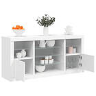 vidaXL Skänk med LED-belysning vit 142,5x37x67 cm