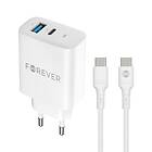 Forever TC-07-30AC 30W USB/USB-C med Kabel 60W PD QC