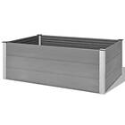 vidaXL Odlingslåda upphöjd WPC 150x100x54 cm grå