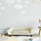 vidaXL Barnsoffa gräddvit 70x45x26 cm sammet