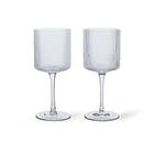 Ferm Living Ripple vitvinsglas 26 cl 2-pack