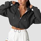 ICANIWILL Everyday Cropped Zip Hoodie (Dam)