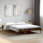vidaXL Sängram rökfärgad ek 135x190 cm konstruerat trä och metall