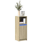 vidaXL Skänk med LED sonoma-ek 38x34x100 cm konstruerat trä