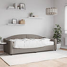 vidaXL Dagbädd med madrass taupe 90x200 cm tyg