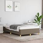 vidaXL Sängram taupe 120x190 cm tyg