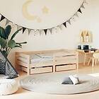 vidaXL Sängram för barnsäng m. lådor 70x140 cm massiv furu