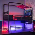 X-Rocker Contra Mid-Sleeper Gaming Bunk Bed With Reversible Profile Black And Ca