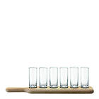 LSA International Vodka shotglas med bricka klarglas 6-pack