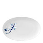 Royal Copenhagen Blue Fluted Pl Alphabet oval J 23 cm