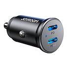 Joyroom Mini Metall Billaddare 30W 2x USB-C Svart