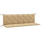 vidaXL Bänkdyna 2 st melerad beige 180x50x7 cm tyg