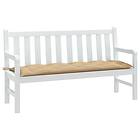vidaXL Bänkdyna melerad beige 150x50x7 cm tyg