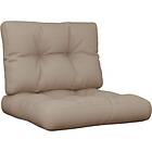 vidaXL Palldynor 2 st taupe tyg