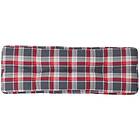 vidaXL Palldyna rödrutig 120x40x12 cm tyg