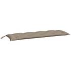 vidaXL Bänkdyna för trädgården taupe 150x50x7 cm oxfordtyg