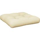vidaXL Palldyna gräddvit 60x60x12 cm tyg