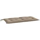 vidaXL Bänkdyna för trädgården taupe 100x50x7 cm oxfordtyg