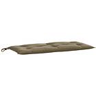 vidaXL Bänkdyna melerad taupe 100x50x7 cm tyg