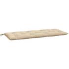 vidaXL Bänkdyna för trädgården beige 120x50x7 cm oxfordtyg
