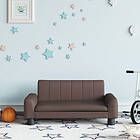 vidaXL Barnsoffa brun 70x45x30 cm konstläder