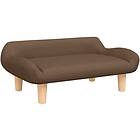 vidaXL Barnsoffa brun 70x40x24 cm tyg