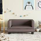 vidaXL Barnsoffa brun 60x40x30 cm konstläder