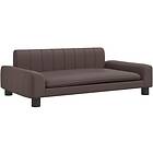 vidaXL Barnsoffa brun 90x53x30 cm konstläder