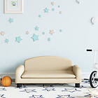 vidaXL Barnsoffa gräddvit 70x45x30 cm tyg