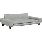 vidaXL Barnsoffa ljusgrå 100x54x33 cm sammet
