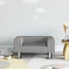 vidaXL Barnsoffa ljusgrå 50x40x26,5 cm sammet