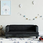 vidaXL Barnsoffa svart 80x45x30 cm sammet