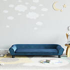 vidaXL Barnsoffa blå 100x50x26 cm sammet