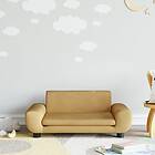 vidaXL Barnsoffa brun 70x45x33 cm sammet