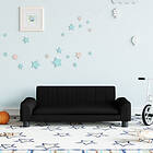 vidaXL Barnsoffa svart 90x53x30 cm tyg