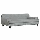 vidaXL Barnsoffa ljusgrå 90x53x30 cm sammet