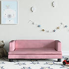 vidaXL Barnsoffa rosa 80x45x30 cm sammet