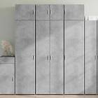 vidaXL Förvaringsskåp betonggrå 70x42,5x225 cm konstruerat trä