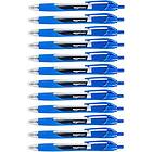 AmazonBasics Indragbara gelbläckpennor med fin spets, blå, 12 st (1-pack)