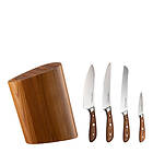 Modern House Nord knivset 4 knivar med knivblock ask