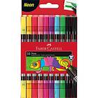 Adlibris Tuschpenna med dubbelspets Neon 10-pack Faber Castell
